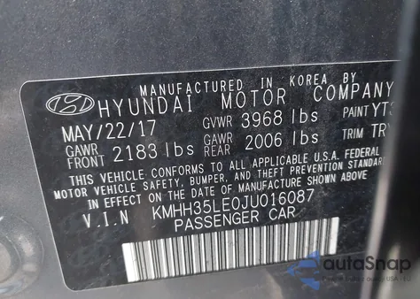 2018 Hyundai Elantra Gt z USA, uszkodzony, nr VIN KMHH35LE0JU016087